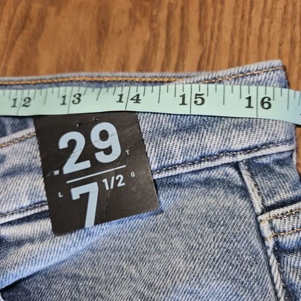 Silver Jeans Co. Womens‎ Vintage Long Shorts High Rise Indigo Blue Denim Size 29